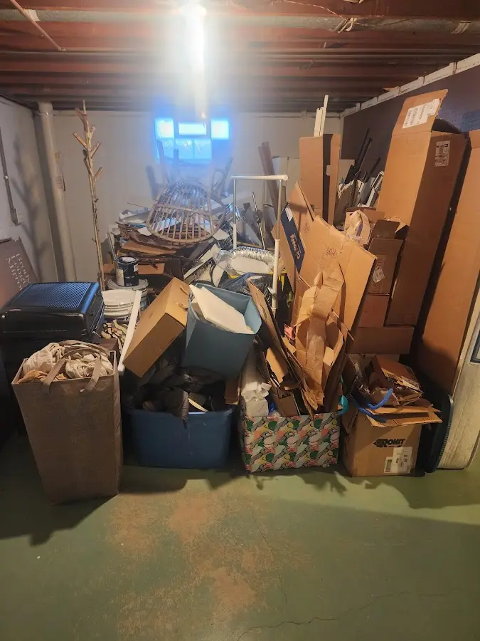 Roll-off dumpster container at job site for 2 Yard Dumpster Rental in Whitpain